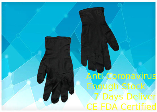 Подгонянный цвет медицинских резиновых перчаток размера анти- статический черный удобный поставщик