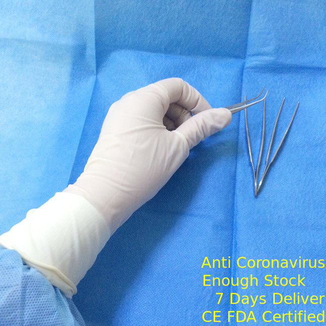 Перчатки длинного латекса хирургические резиновые, стерильные медицинские перчатки для испытания лаборатории поставщик