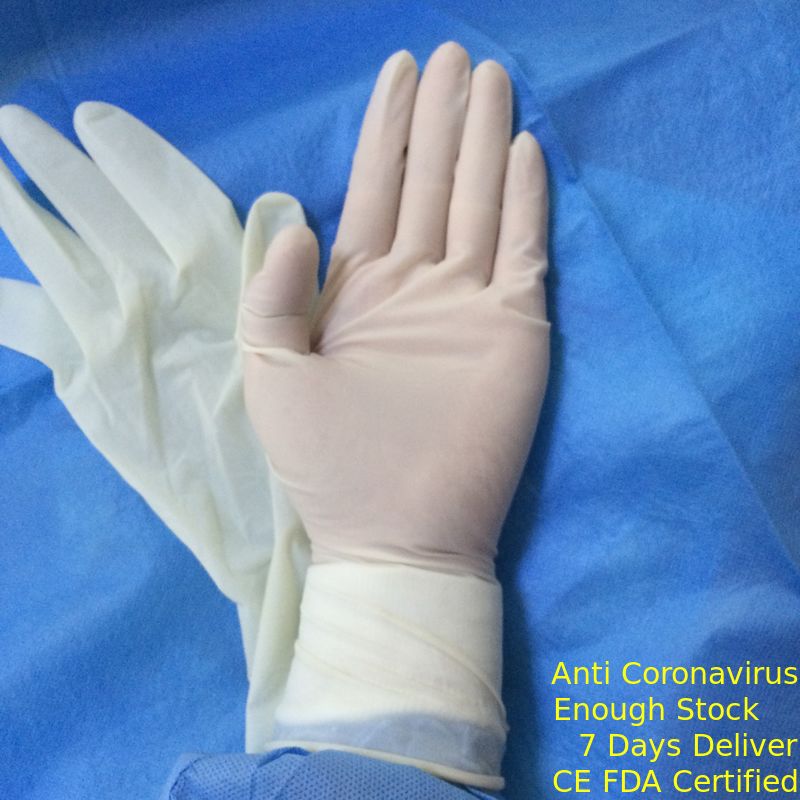 Порошка перчаток латекса 100% легкое естественного стерильного устранимого хирургического свободное к Пьерсе поставщик